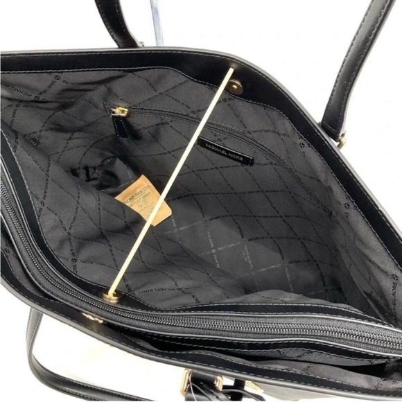 Michael Kors Bag Large Sheila Mf Tote Bag Black/Gold - Picture 8 of 11